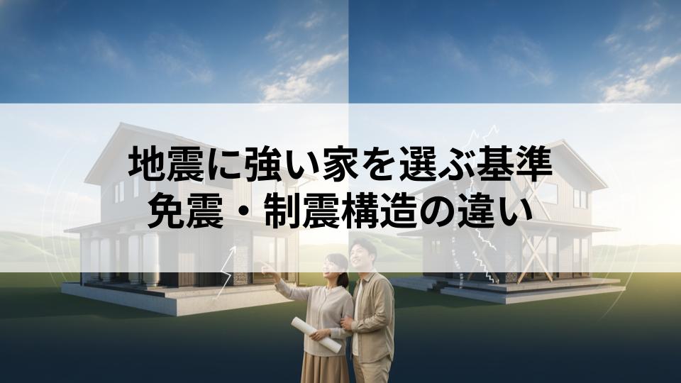 地震に強い家を選ぶ基準！免震・制震構造の違いを知ろう